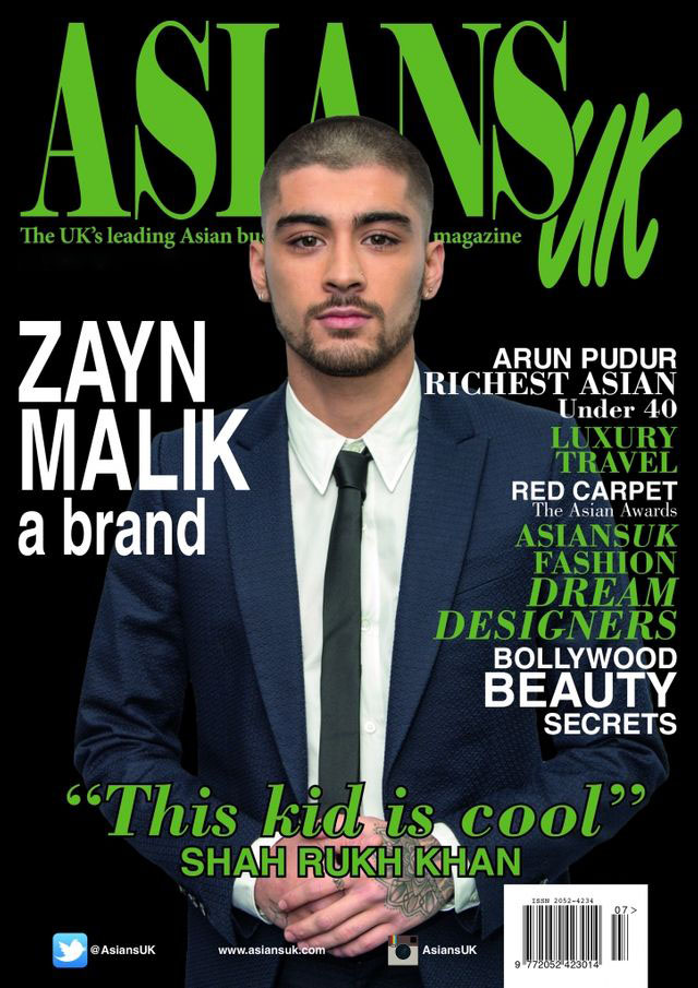 Zayn Malik British Asian on the cover of AsiansUK magazine